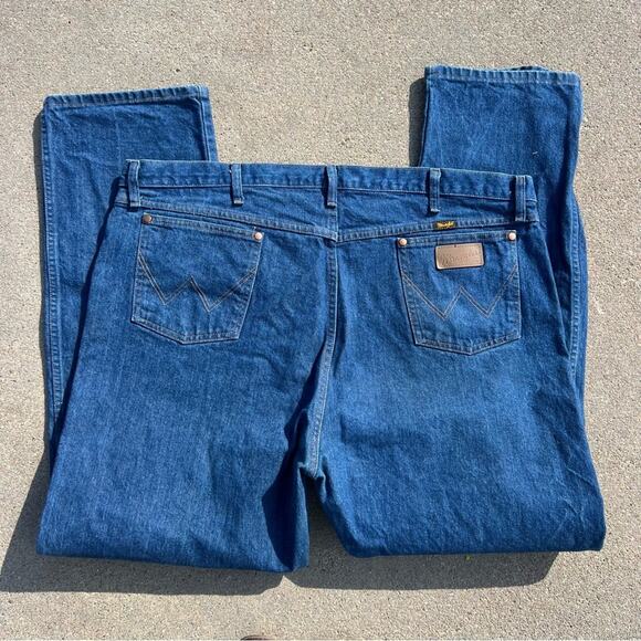 Wrangler 13MWZ 46x34 Original Fit Cowboy Cut Blue Jeans - Picture 1 of 4